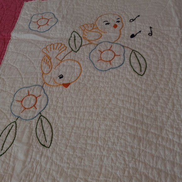 ADORABLE VINTAGE BABY QUILT - Picture 4 of 4